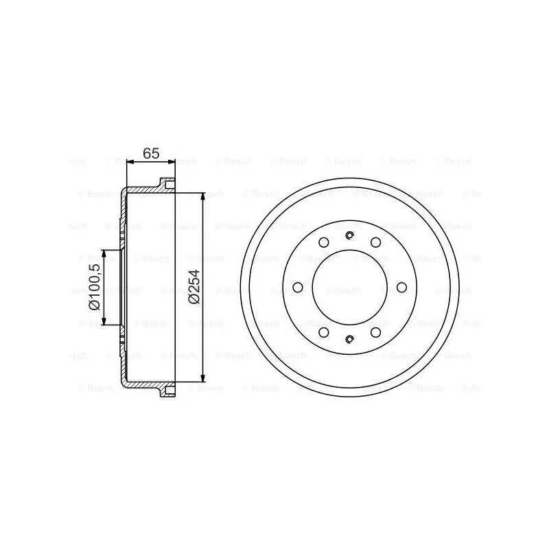 Tambour de frein BOSCH 0 986 477 163