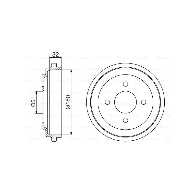 Tambour de frein BOSCH 0 986 477 164