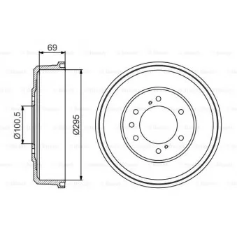 Tambour de frein BOSCH 0 986 477 165