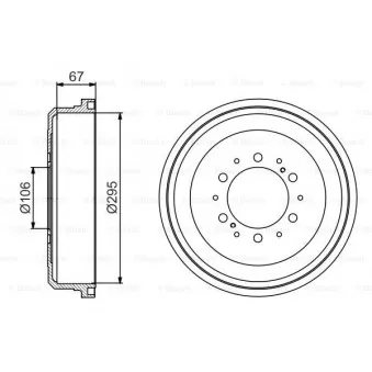 Tambour de frein BOSCH 0 986 477 167