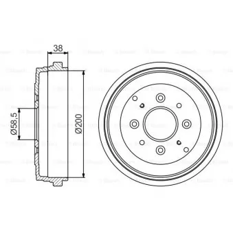Tambour de frein BOSCH 0 986 477 174