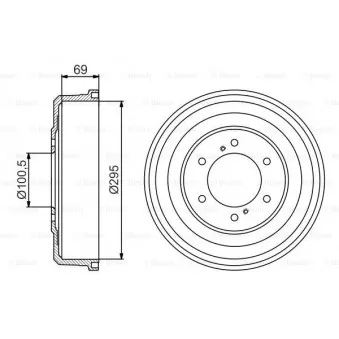 Tambour de frein BOSCH 0 986 477 177