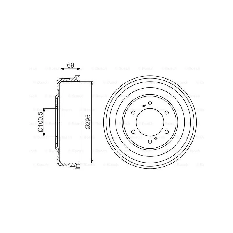 Tambour de frein BOSCH 0 986 477 177