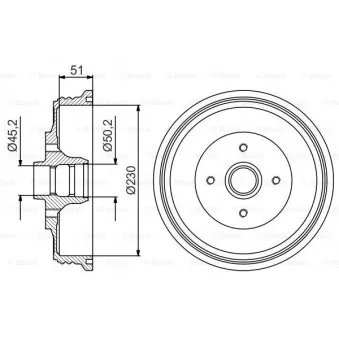 Tambour de frein BOSCH 0 986 477 178