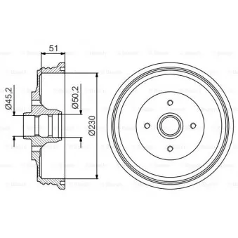 Tambour de frein BOSCH 0 986 477 179