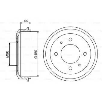 Tambour de frein BOSCH 0 986 477 181