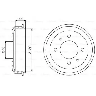 Tambour de frein BOSCH 0 986 477 182