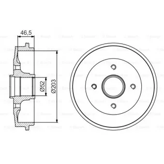 Tambour de frein BOSCH 0 986 477 184