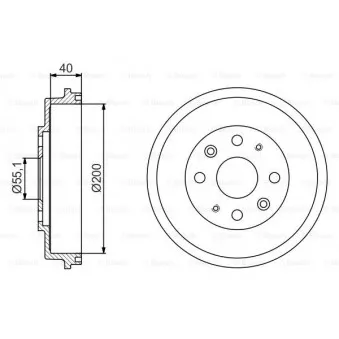 Tambour de frein BOSCH 0 986 477 191