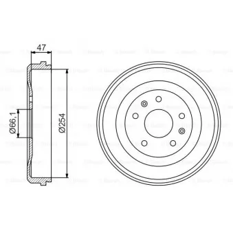 Tambour de frein BOSCH 0 986 477 193