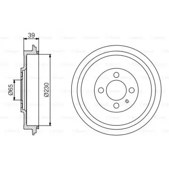Tambour de frein BOSCH 0 986 477 194