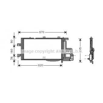 Condenseur, climatisation AVA QUALITY COOLING OLA5370