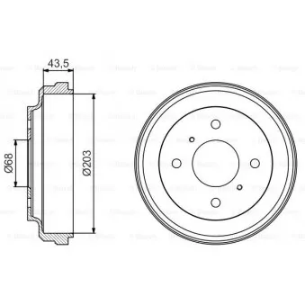 Tambour de frein BOSCH 0 986 477 198