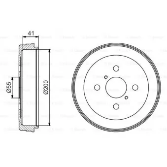 Tambour de frein BOSCH 0 986 477 199