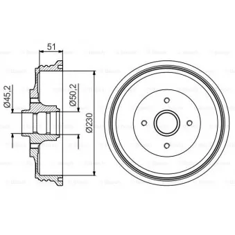 Tambour de frein BOSCH 0 986 477 200
