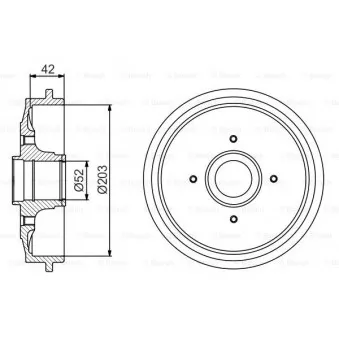 Tambour de frein BOSCH 0 986 477 201