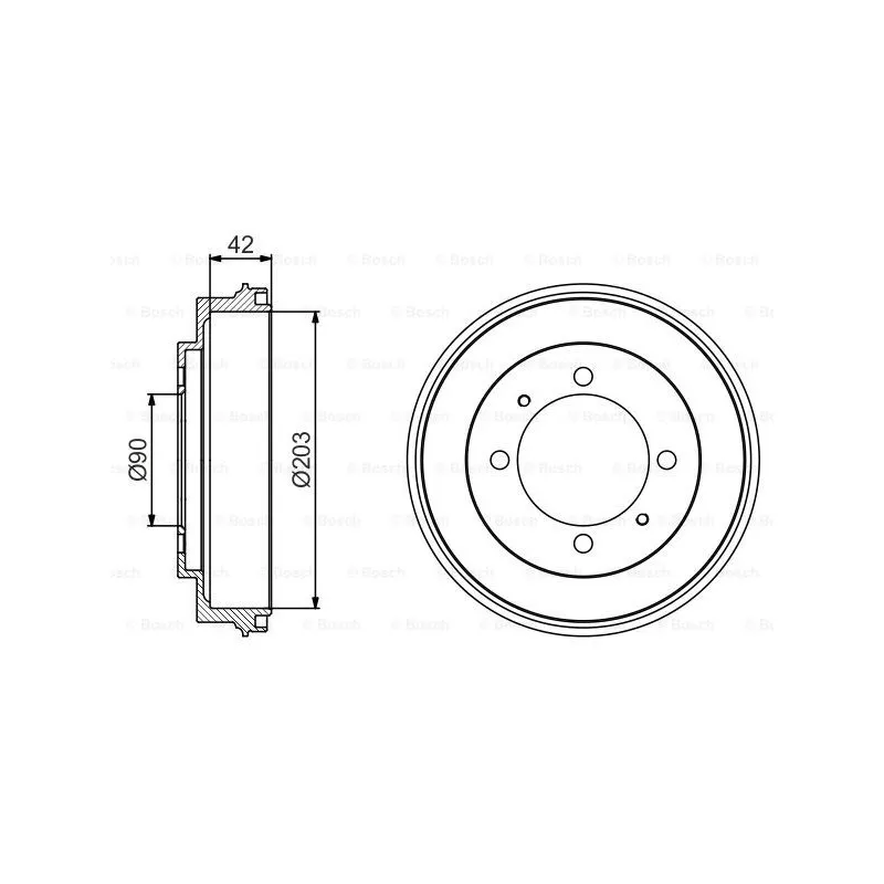 Tambour de frein BOSCH 0 986 477 202