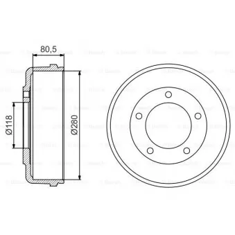 Tambour de frein BOSCH 0 986 477 203