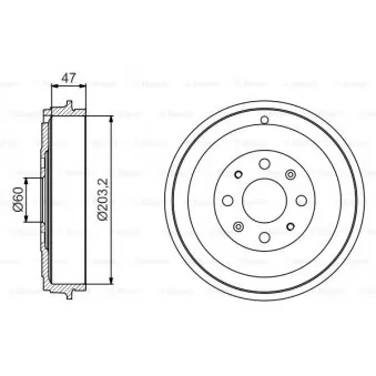 Tambour de frein BOSCH 0 986 477 207