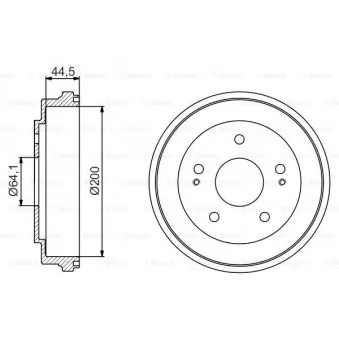 Tambour de frein BOSCH 0 986 477 209