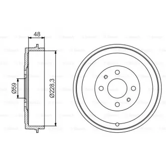 Tambour de frein BOSCH 0 986 477 212