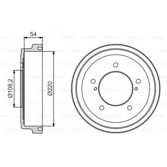 Tambour de frein BOSCH 0 986 477 213