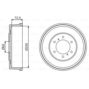 Tambour de frein BOSCH 0 986 477 215