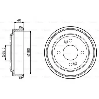 Tambour de frein BOSCH 0 986 477 216