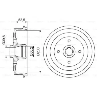 Tambour de frein BOSCH 0 986 477 217