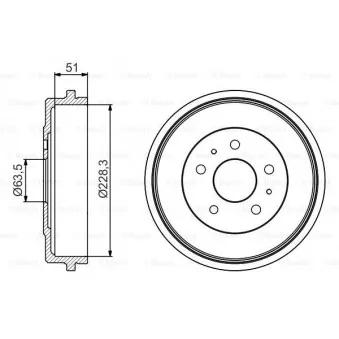 Tambour de frein BOSCH 0 986 477 219