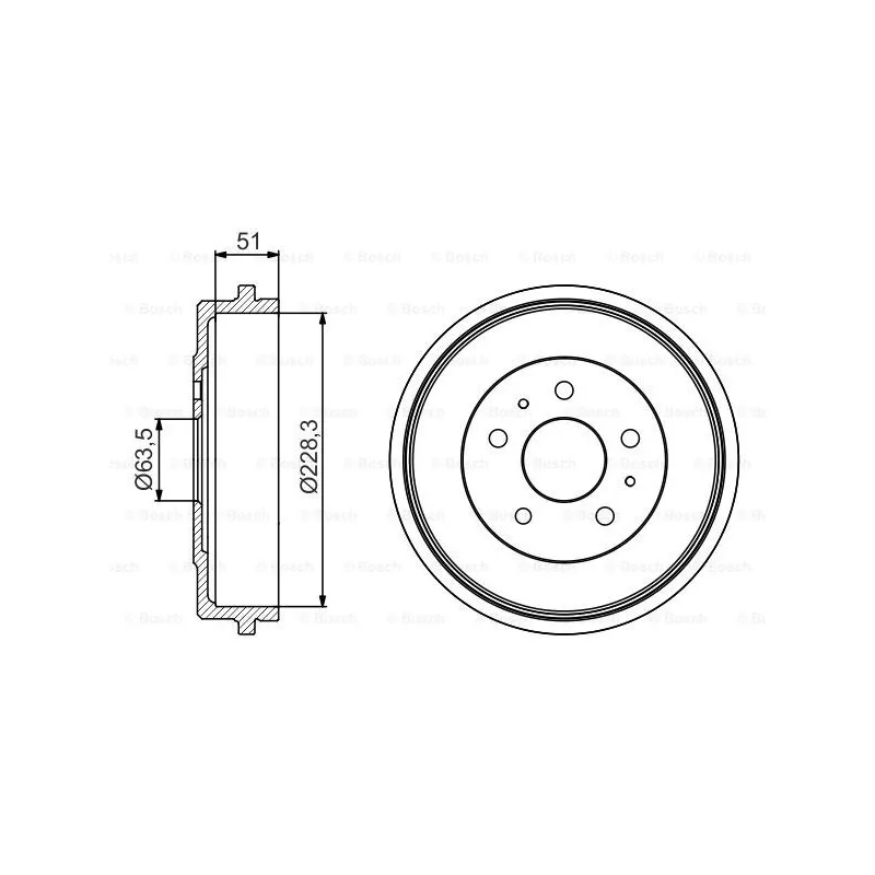 Tambour de frein BOSCH 0 986 477 219