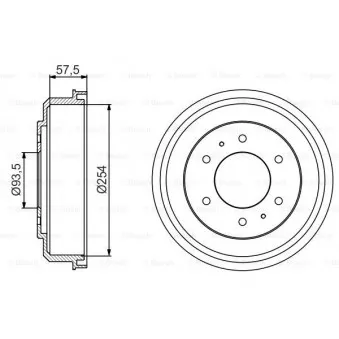 Tambour de frein BOSCH 0 986 477 220