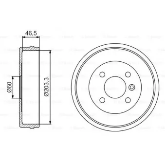 Tambour de frein BOSCH 0 986 477 221