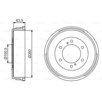 Tambour de frein BOSCH 0 986 477 223