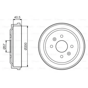 Tambour de frein BOSCH 0 986 477 225