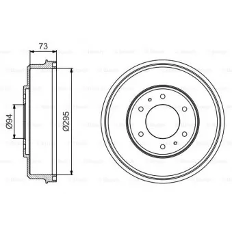 Tambour de frein BOSCH 0 986 477 232