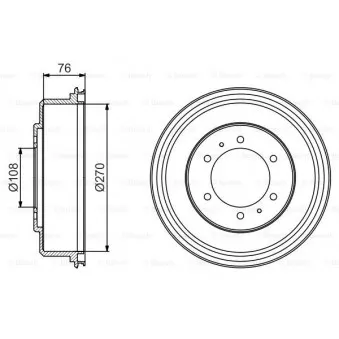 Tambour de frein BOSCH 0 986 477 233