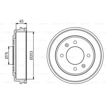 Tambour de frein BOSCH 0 986 477 234