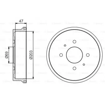 Tambour de frein BOSCH 0 986 477 235