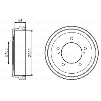 Tambour de frein BOSCH 0 986 477 236