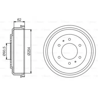 Tambour de frein BOSCH 0 986 477 237