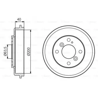 Tambour de frein BOSCH 0 986 477 240