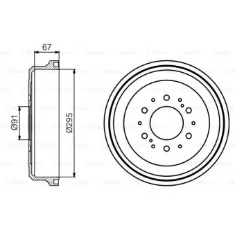 Tambour de frein BOSCH 0 986 477 241