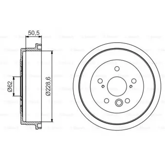 Tambour de frein BOSCH 0 986 477 242