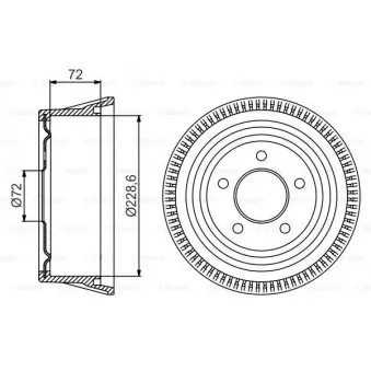 Tambour de frein BOSCH 0 986 477 245