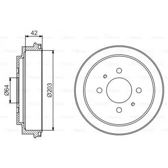 Tambour de frein BOSCH 0 986 477 246