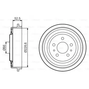 Tambour de frein BOSCH 0 986 477 248