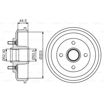Tambour de frein BOSCH 0 986 477 266