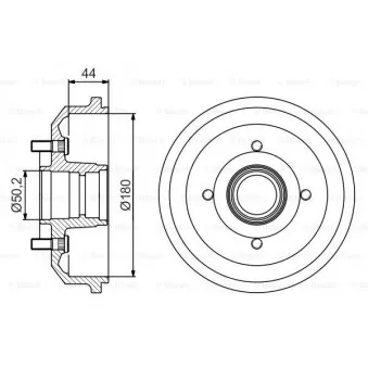 Tambour de frein BOSCH 0 986 477 269