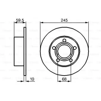Jeu de 2 disques de frein arrière BOSCH 0 986 478 023